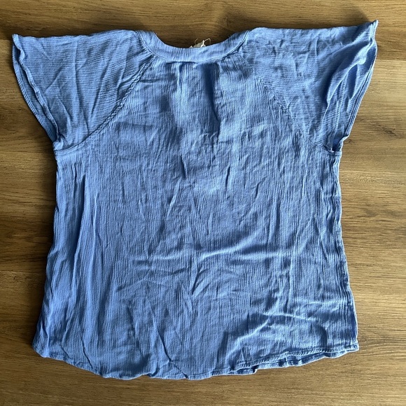 Olive & Oak Woman’s 100% Cotton Blouse, Periwinkle- EUC - Picture 2 of 4